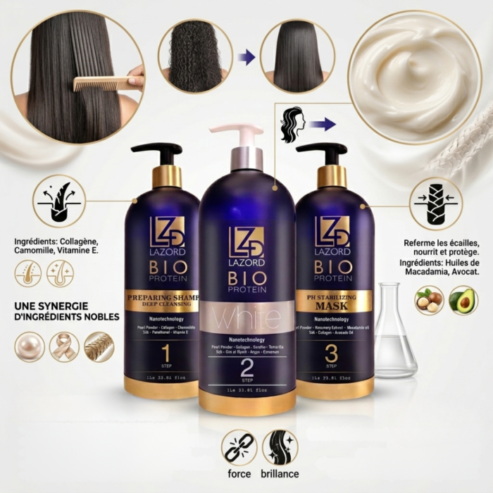 Bio-Protein White Lazord Beauty utilisée dans le protocole professionnel